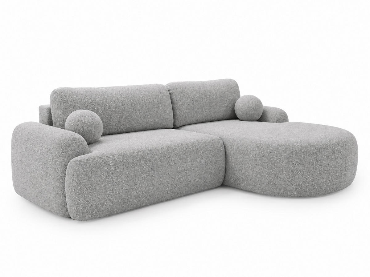 ECKSOFA Aurio Grau Rechts - Grau, Holz/Textil (261/177cm) - Graingold