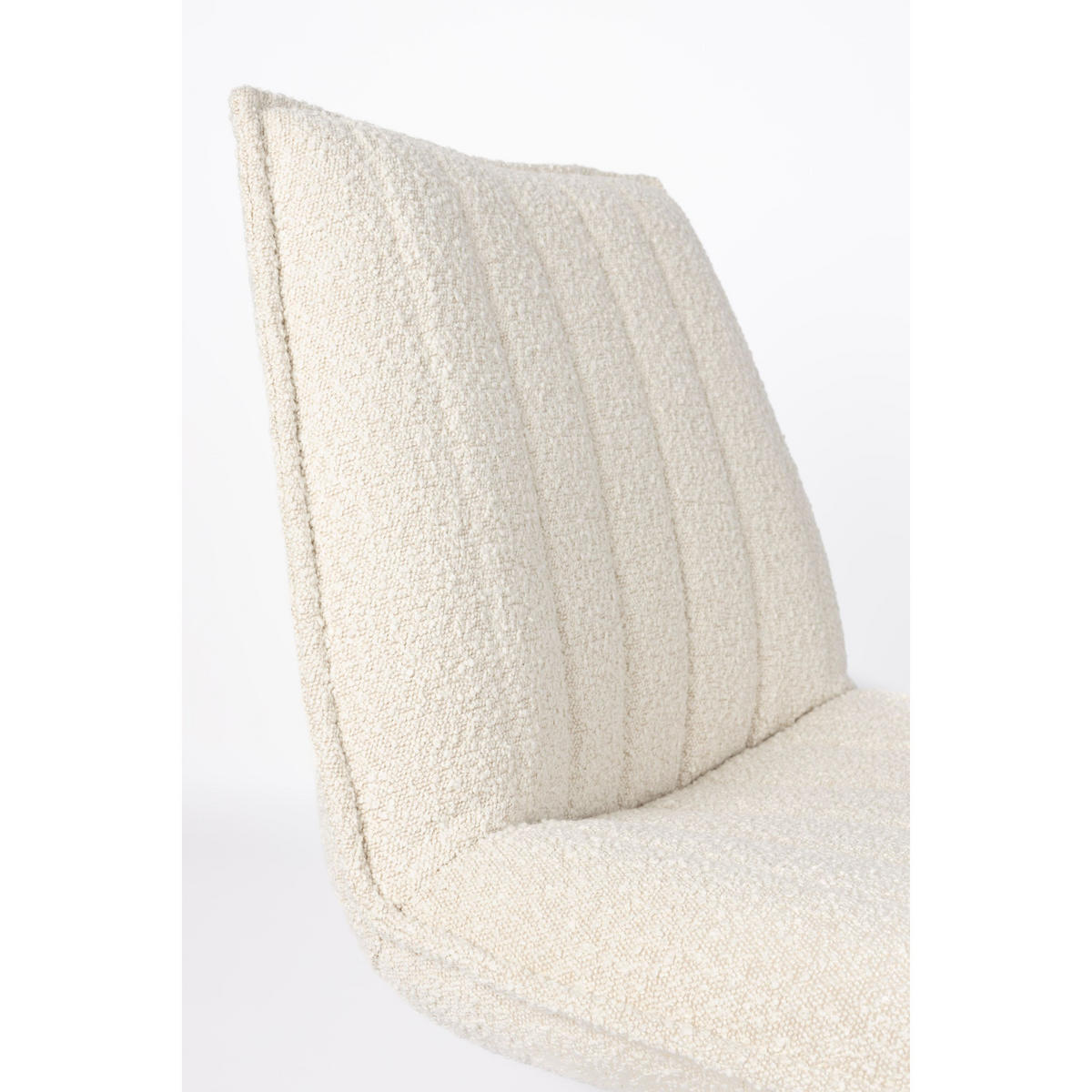 SESSEL Jax Bouclé Weiß - Creme/Weiß, Textil (68/85/79cm) - Housecraft Living