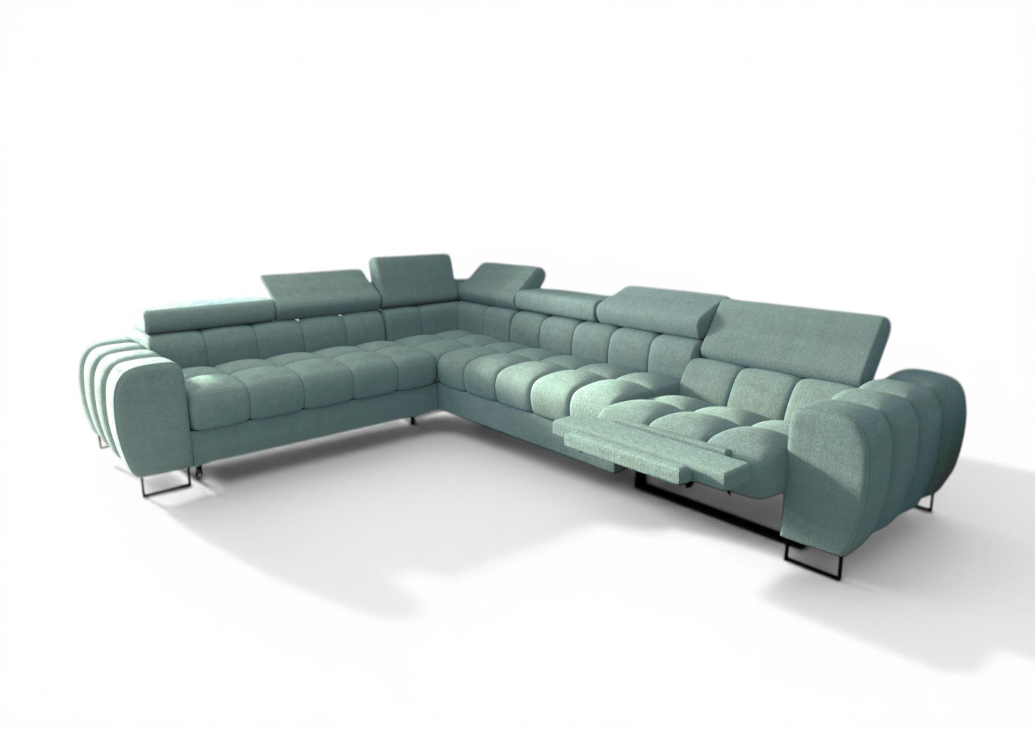 Fun Möbel Ecksofa Blau 330x260 cm