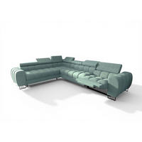 ECKSOFA Bastien Relax - Blau, Holzwerkstoff/Textil (260/330cm) - Fun Möbel