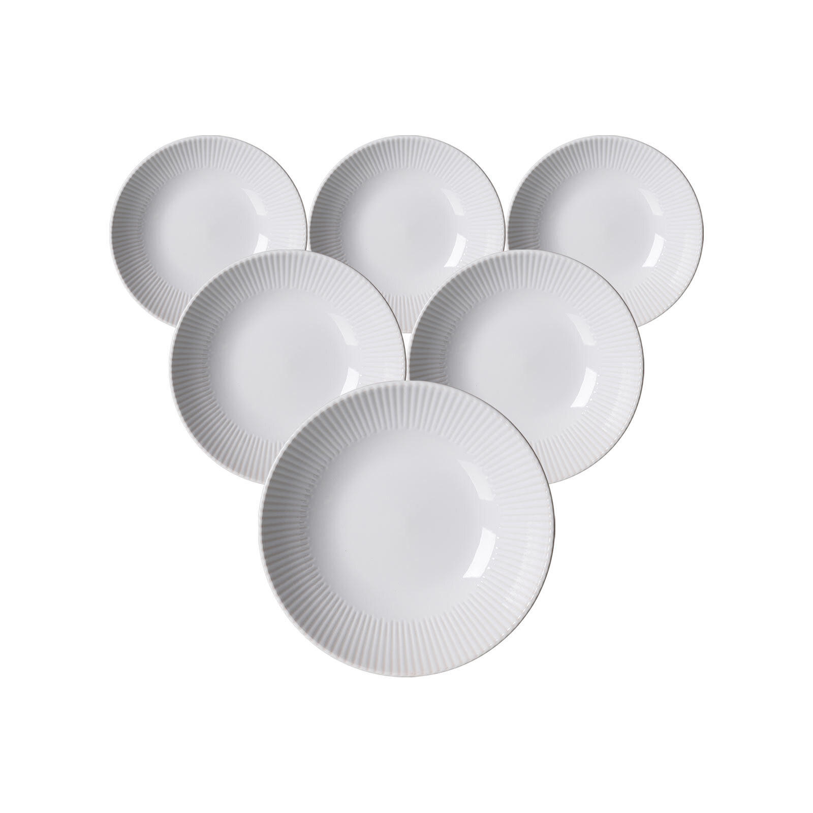 SUPPENTELLER Banda Weiß ø 20 cm 6er Set - Weiß, Keramik (20cm) - Ritzenhoff Breker