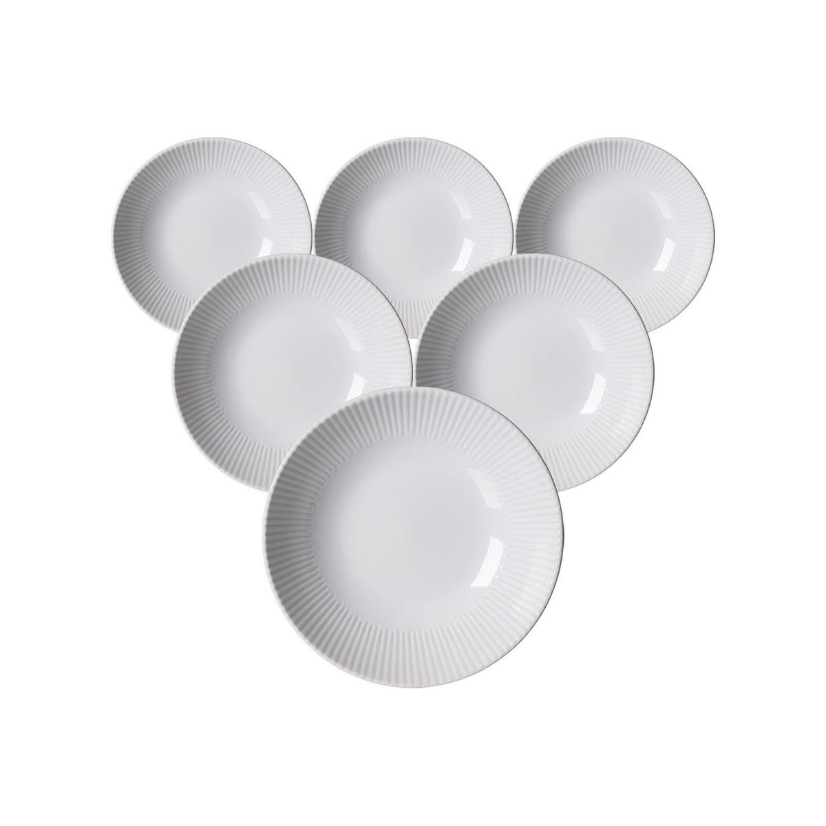 SUPPENTELLER Banda Weiß ø 20 cm 6er Set - Weiß, Keramik (20cm) - Ritzenhoff Breker
