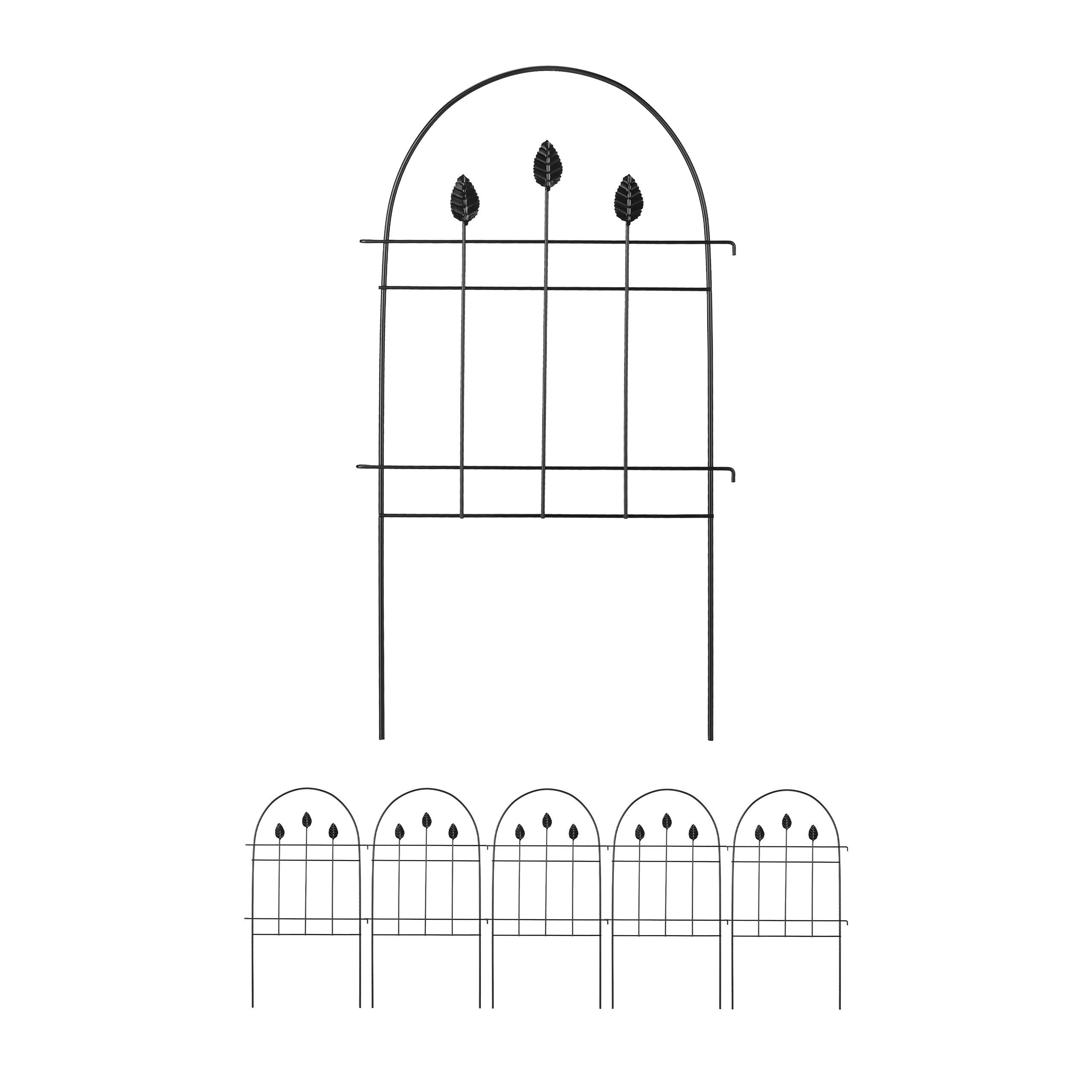 6XBEETZAUN - Schwarz, Metall (42/74/1.5cm) - Relaxdays