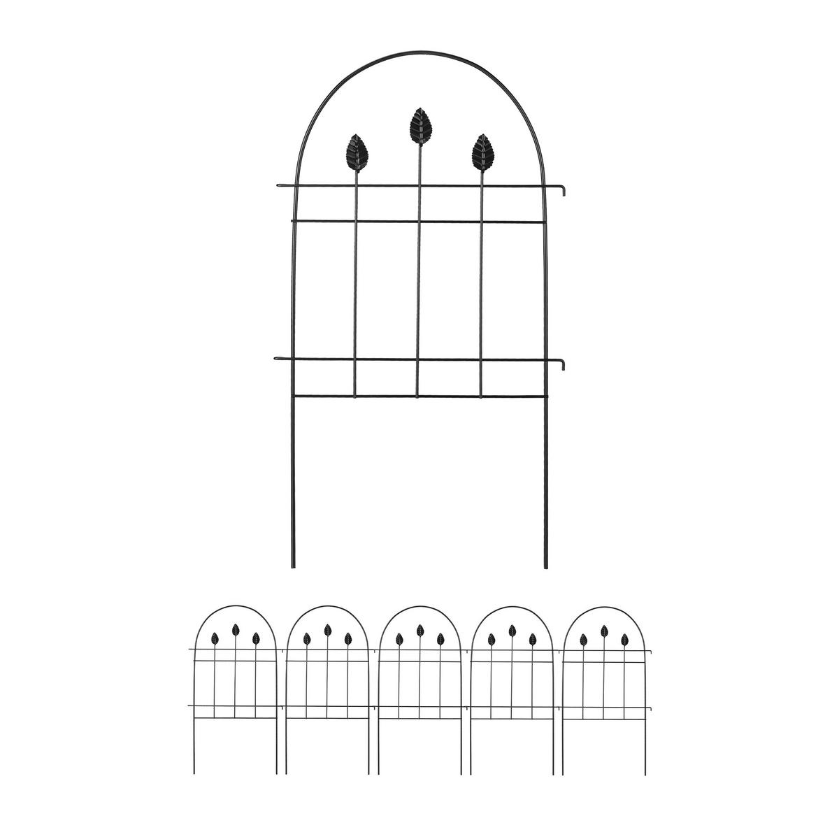 6XBEETZAUN - Schwarz, Metall (42/74/1.5cm) - Relaxdays