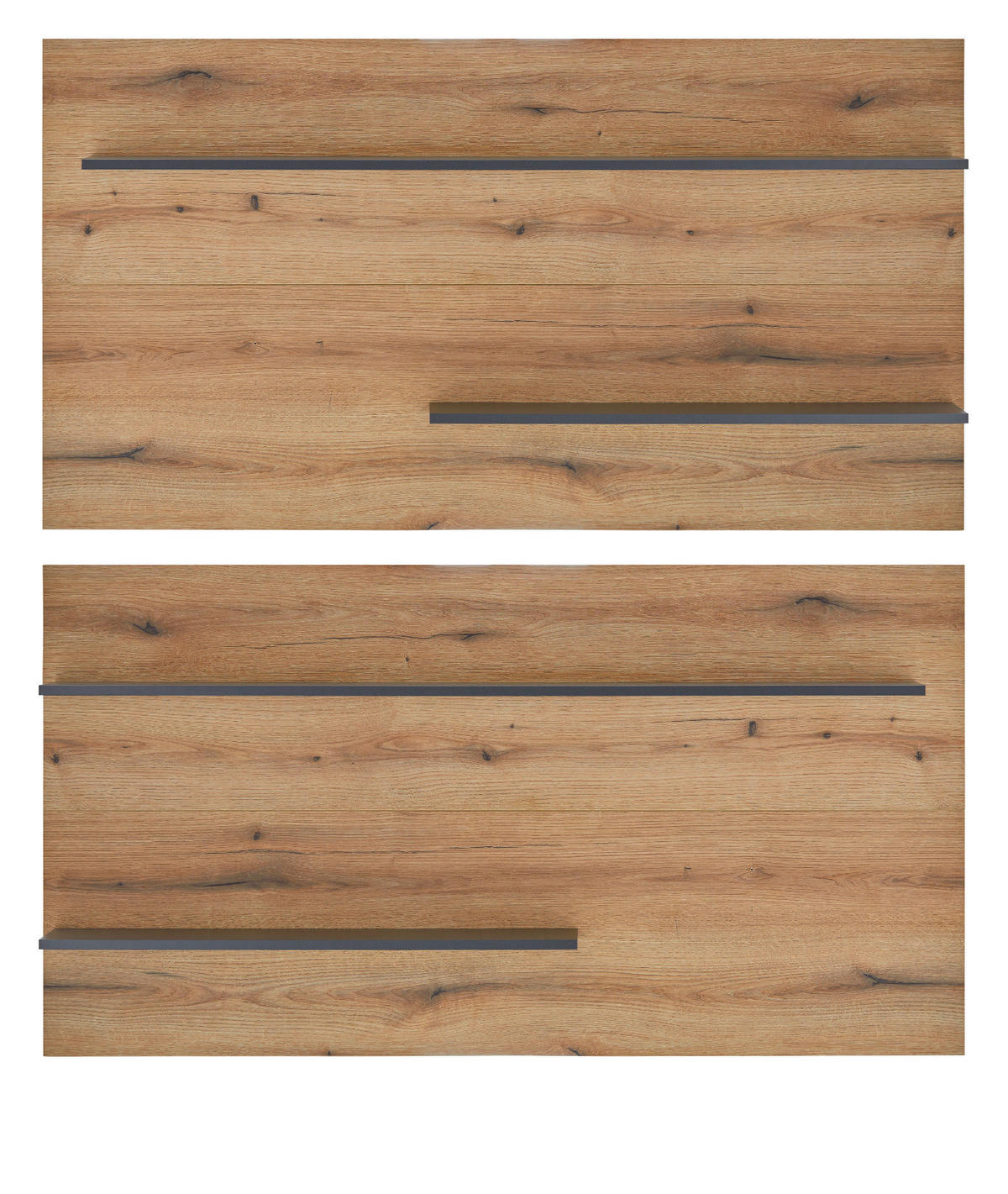 WANDREGAL Eiche Evoke, grau, Wandpaneel 155 x 80 cm - Naturfarben, Holzwerkstoff (155/80/20cm) - Furn.Design