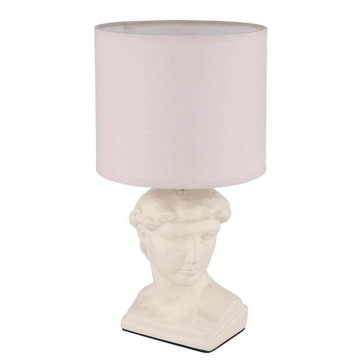 TISCHLEUCHTE Hermes Creme Textil - Beige, Textil (17.5/17.5/33cm) - Globo Lighting