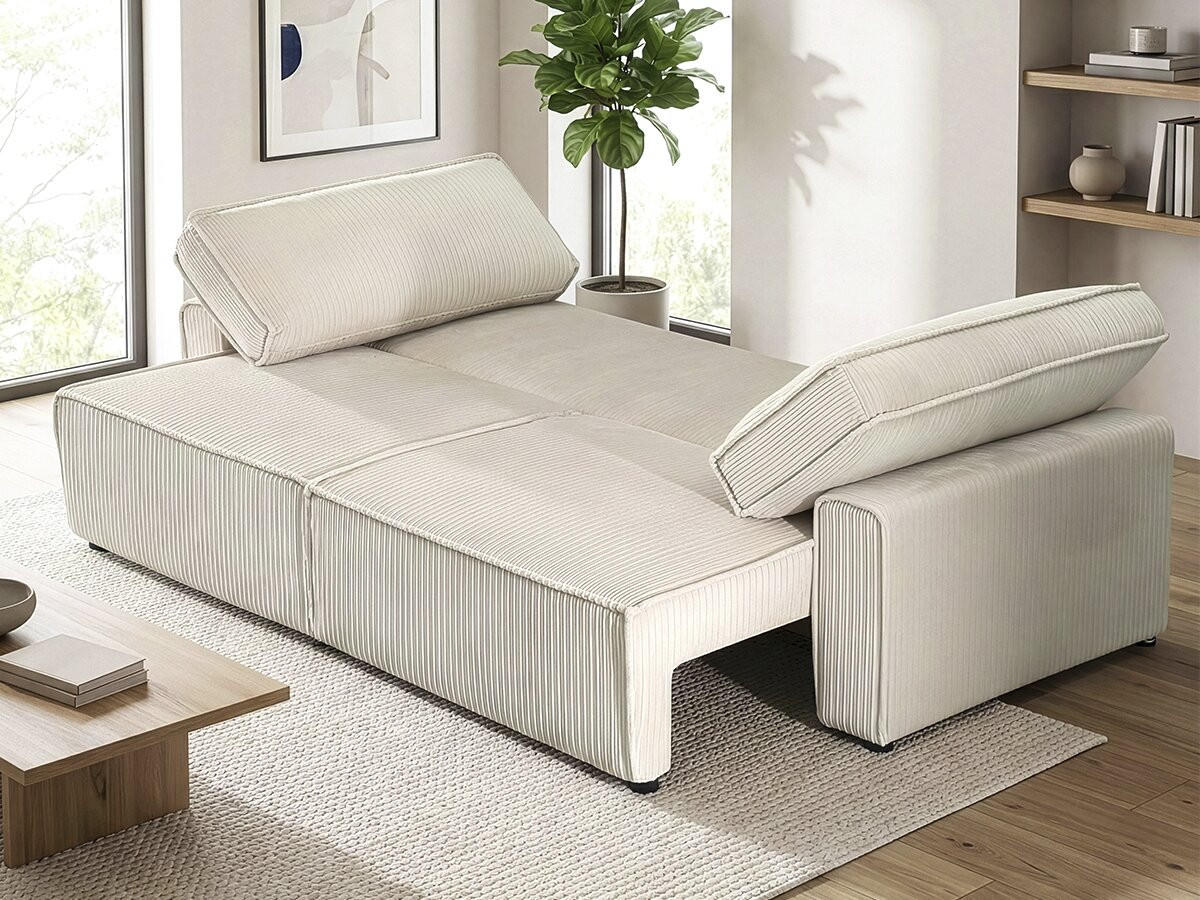 SCHLAFSOFA Montaigne Beige - Beige, Textil (245/88/102cm) - Habitat Garten