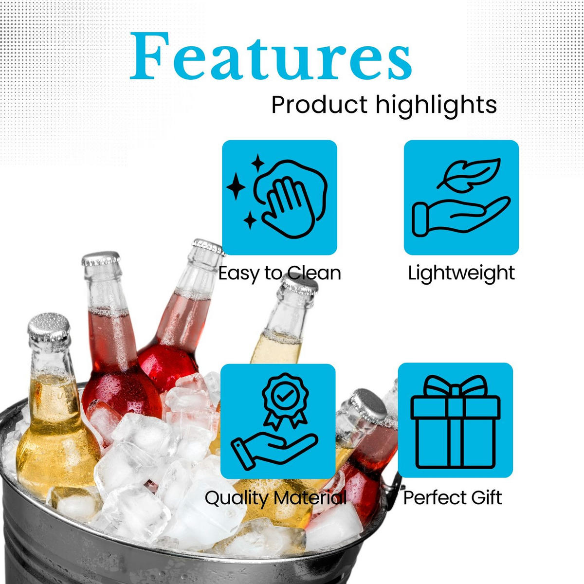 KÜHLTASCHE für Getränke 2 Flaschen 21/9.7/35.6 cm - Weiß, Textil (8.3/35.6cm) - Intirilife