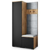GARDEROBENSCHRANK LORI 95/181/51 cm Modern Eiche Wotan - Eiche Wotan/Hellgrau, Holzwerkstoff (95/181/51cm) - MASSENO