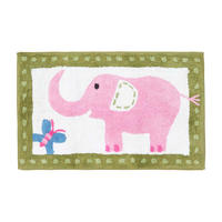 KINDERTEPPICH Rosa Elefant, Baumwolle 50/80 cm - Multicolor, Textil (50/80cm) - Homescapes