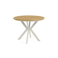 ESSTISCH EVO mit Felge - Hellbraun/Kaschmir, Holzwerkstoff/Metall (100/100/76cm) - Meblini