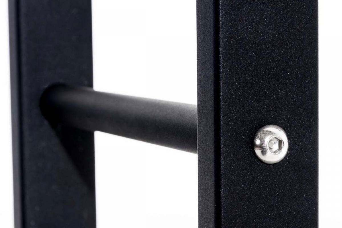 KAMINHOLZREGAL 80/25/100 cm Metall schwarz - Schwarz, Metall (80/100/25cm) - CLP