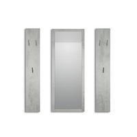 GARDEROBE Spot Beton Oxid Optik - Hellgrau, Holzwerkstoff (120/140/2cm) - Vladon