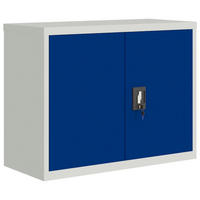 AKTENSCHRANK Hellgrau Und Blau 90/40/70 Cm Stahl - Grau, Metall (40/70/90cm) - vidaXL