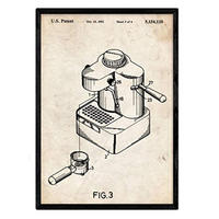 POSTER Kleine Kaffeemaschine Patent A3 Rahmenlos - Klar, Papier (29.7/5/42cm) - Nacnic