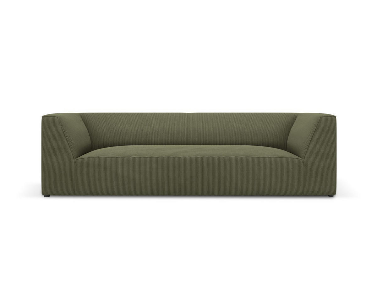 SOFA Ruby aus Cord grün 3 Sitzplätze - Grün, Textil (93/69/232cm) - Micadoni