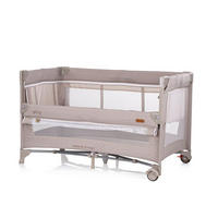 REISEBETT Glory 2 Ebenen beige Matratze Räder zusammenklappbar Tragetasche - Beige, Kunststoff (60/120cm) - Chipolino