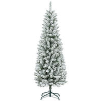 UMĚLÝ vánoční stromek, 183 cm vánoční stromek s 479 větvičkami na Vánoce - zelená barva, kov/plast (183cm) - HOMCOM