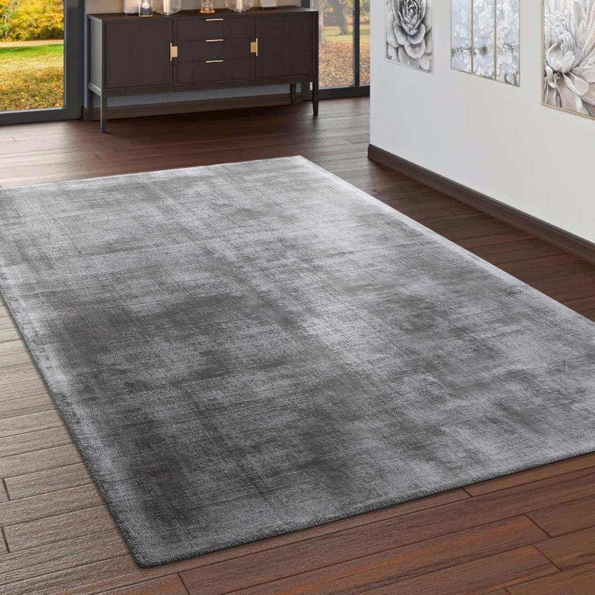 NATURFASER-TEPPICH GLORI 330 GRAU 80X150 - Grau, Textil (80/150cm) - Paco Home