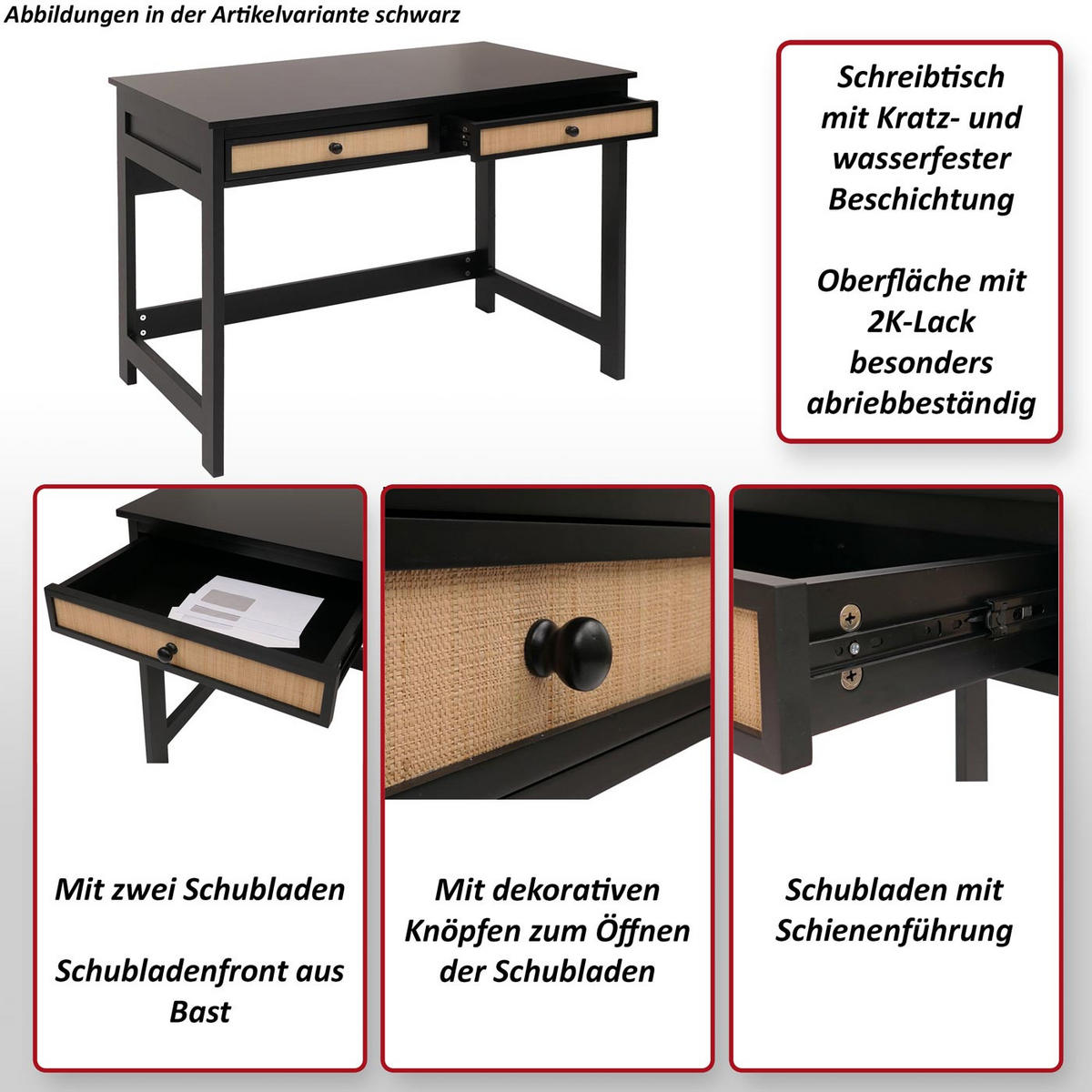SCHREIBTISCH quadratisch taupe - Taupe, Holz (60/110/78cm) - MCW