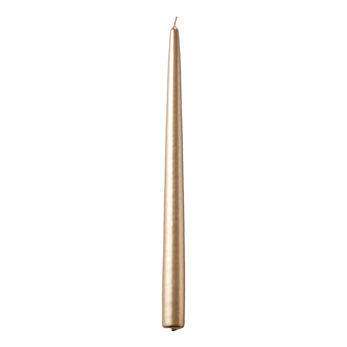 KERZE (12er-Set) Twin Flame konische Zwillingskerzen - Goldfarben, Paraffin (4/31/2cm) - Butlers