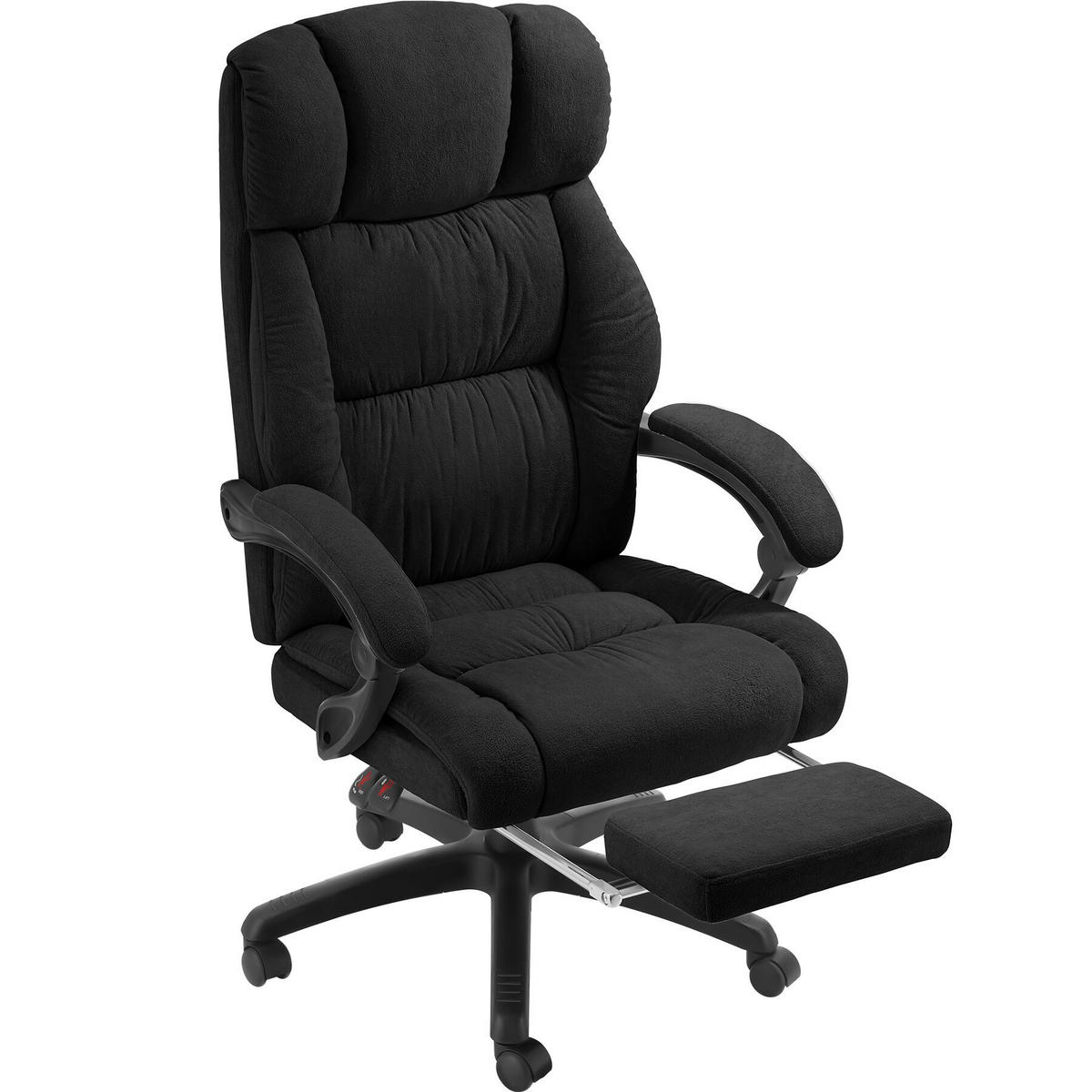 BÜROSTUHL Jillien,Belastbarkeit 120 kg,schwarz - Schwarz, Kunststoff (64/115/118cm) - tectake