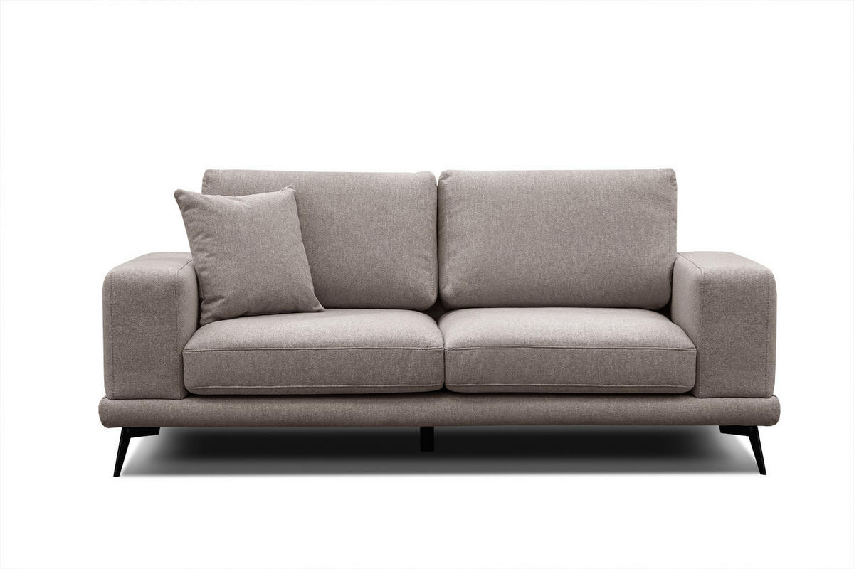 SOFA MEDIOLANE 2,5-Sitzer, taupe - Taupe, Holzwerkstoff/Textil (203/87/96cm) - Courtois Laville