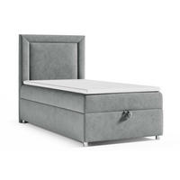 BOXBETT mit Bettkasten Trinity K3-SINGLE Bonellfederkern inkl. Topper - Grau, Holz/Holzwerkstoff (80/200cm) - Best For Home