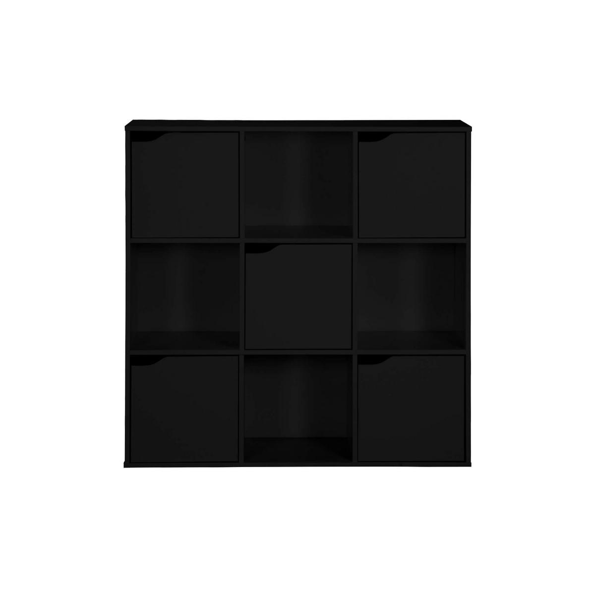 BÜCHERREGAL Schwarz 30/90/90 cm - Schwarz, Holzwerkstoff (90/90/30cm) - Mobili Rebecca