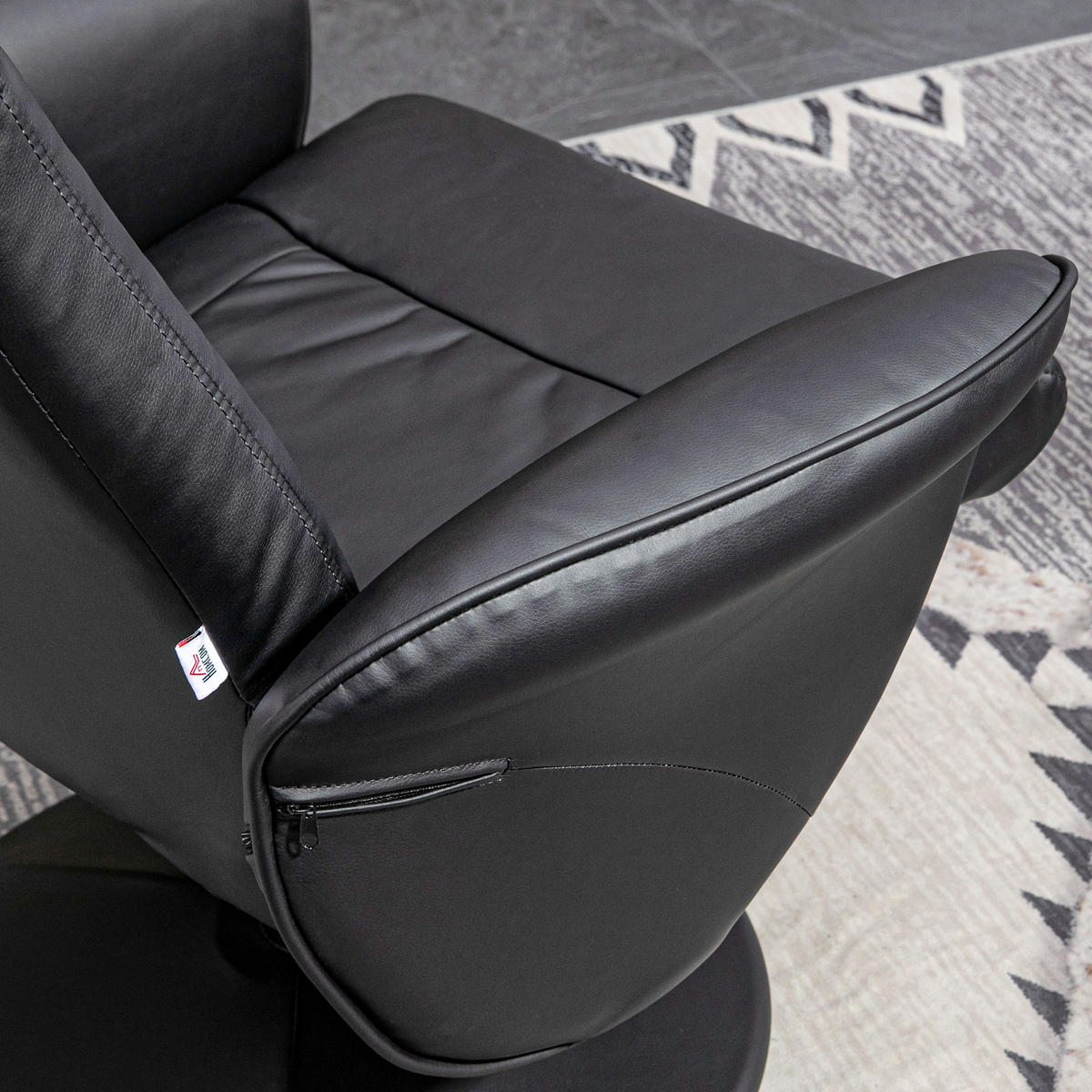 RELAXSESSEL, Kunstleder, Schwarz - Schwarz, Metall (81/101/76cm) - HOMCOM