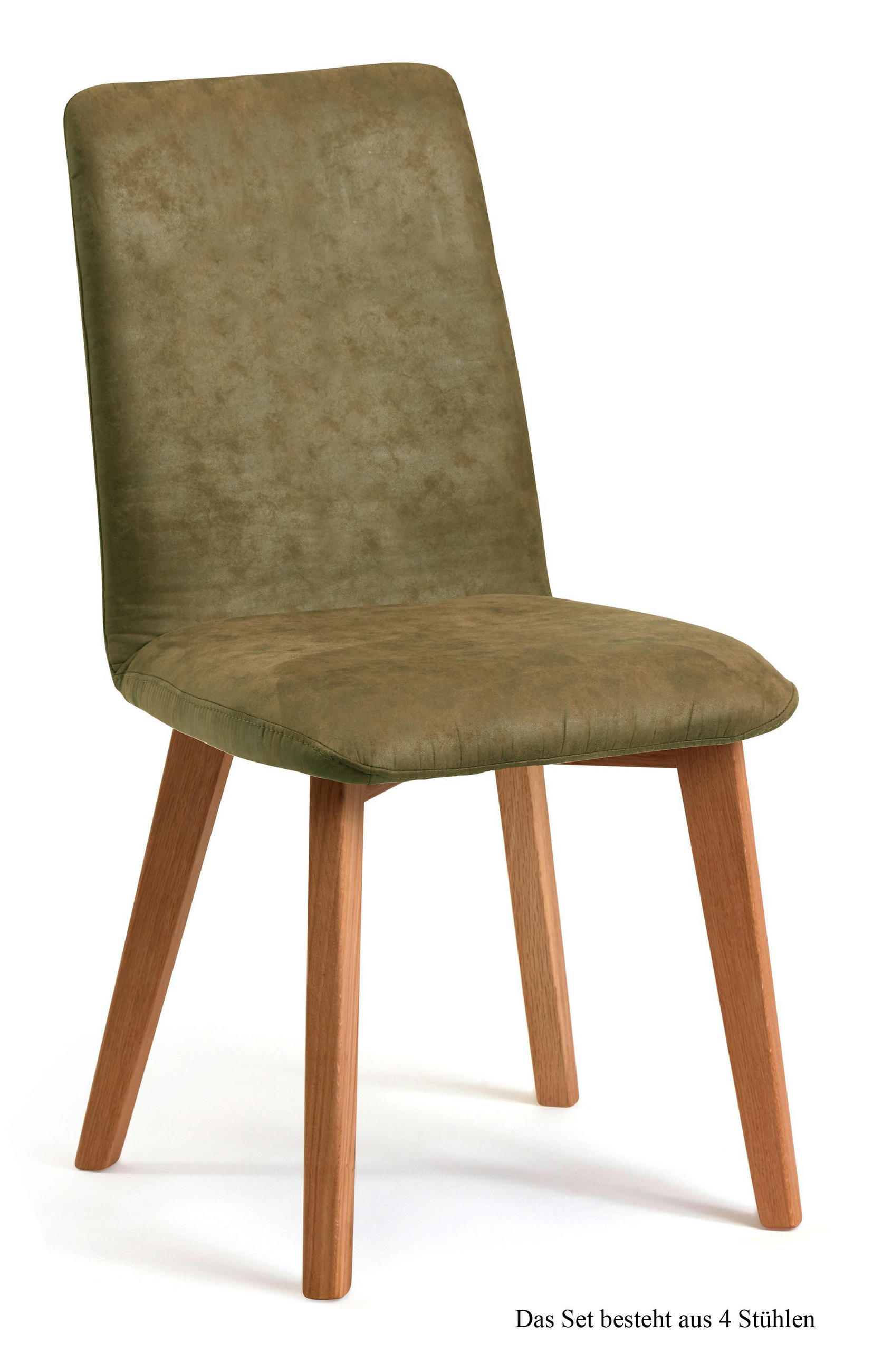 ESSZIMMERSTUHL (4er-Set) Darci 47x92x60 Eiche geölt/Olivgrün - Eichefarben/Olivgrün, Kunststoff (60/92/47cm) - 58aufmkessel