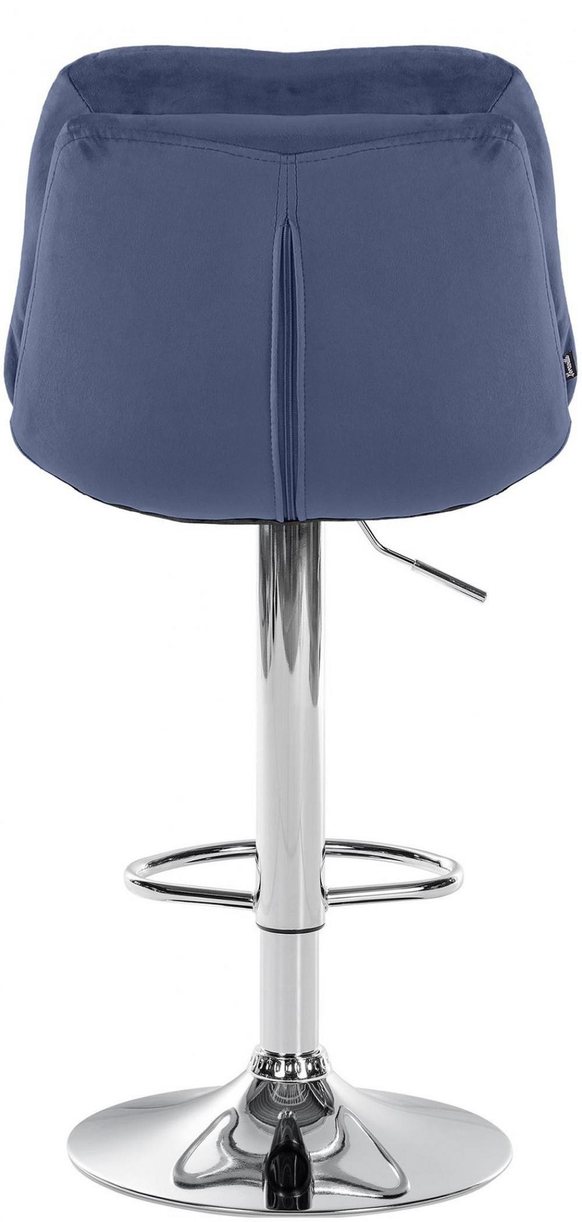 BARHOCKER Samt blau - Blau/Schwarz, Textil (46/94/54cm) - CLP