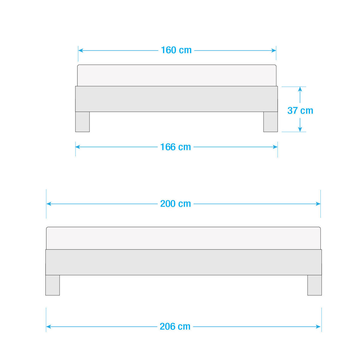 BETT - Massivholz - Eichefarben, Holz (160/200cm) - home24