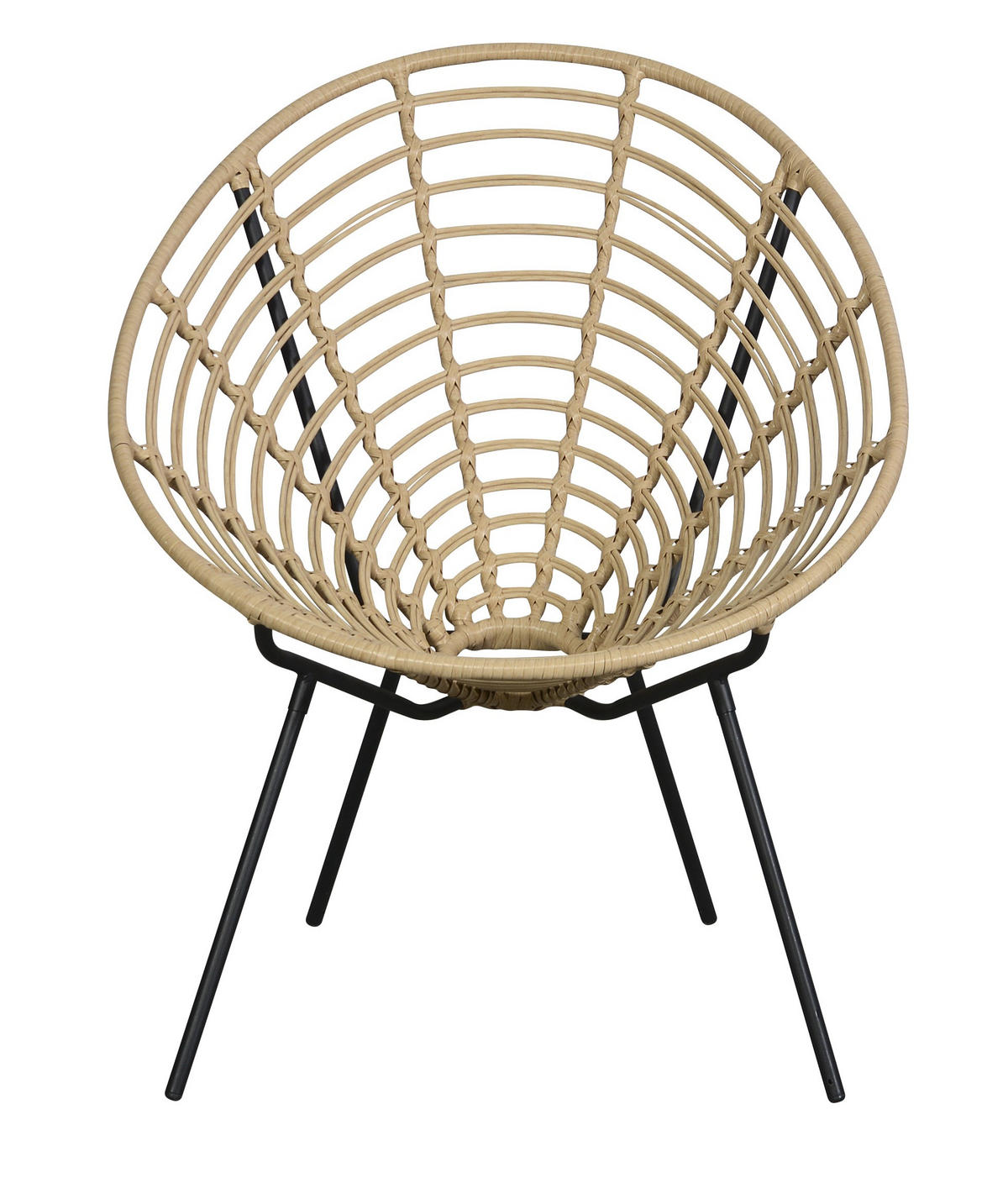 LOUNGESESSEL Relax Rattan Naturfarben - Naturfarben, Metall (74/87/81cm) - ebuy24