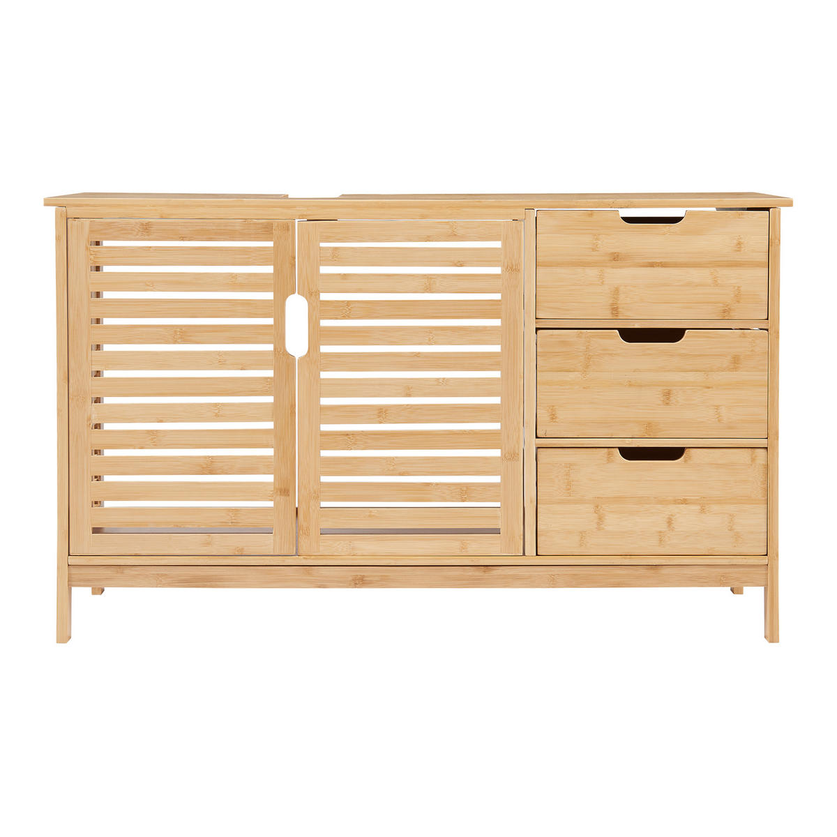 WASCHBECKENUNTERSCHRANK Boksereys - Naturfarben, Naturmaterialien (100/60/35cm) - [en.casa]