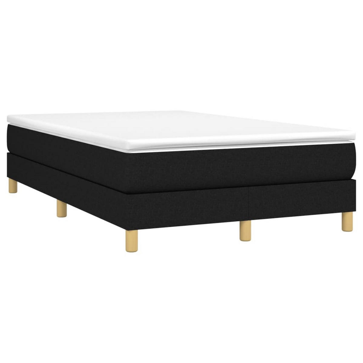 POLSTERBETT Quinn 120/203 cm - Schwarz, Holzwerkstoff (120/200cm) - Nettlife