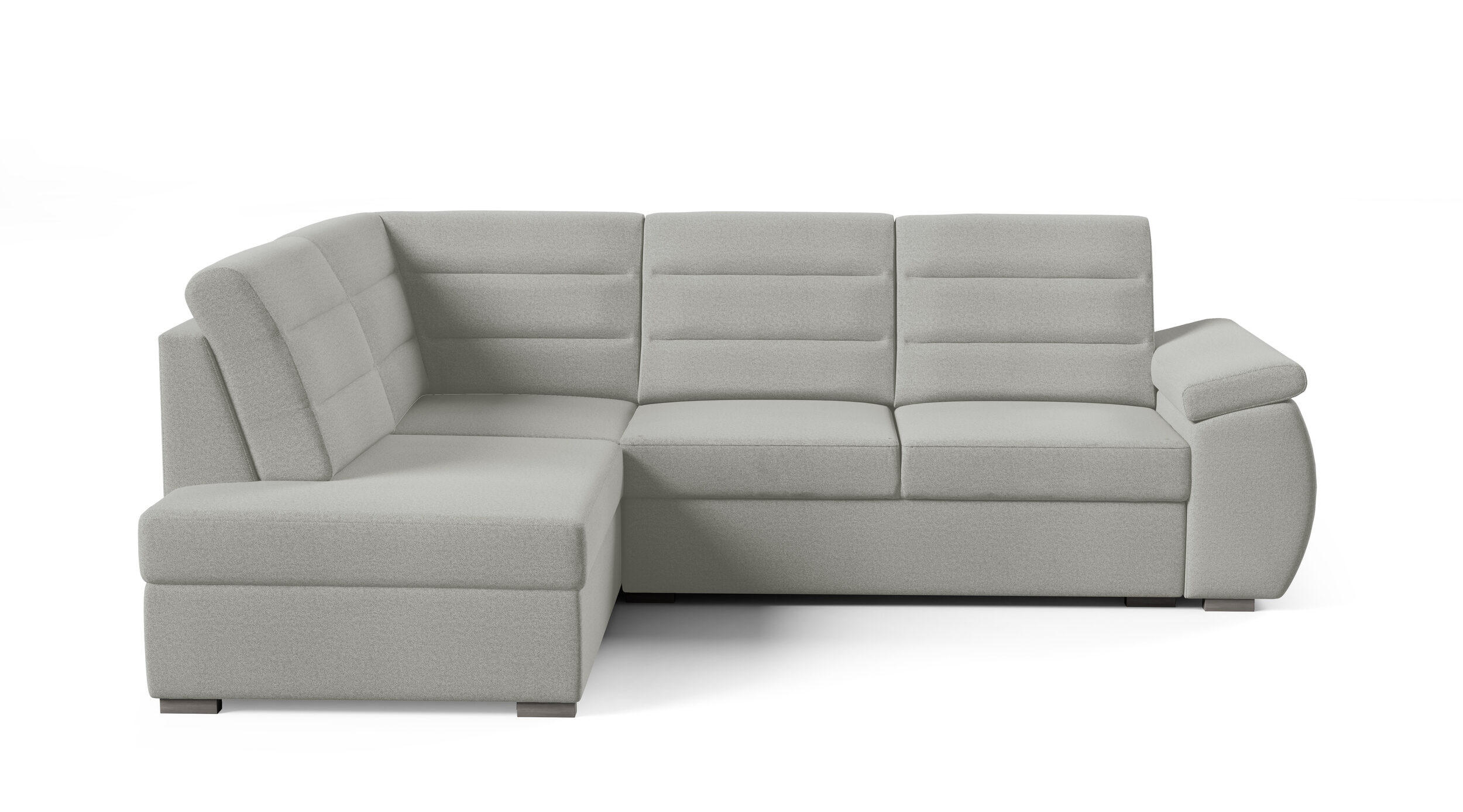 ECKSCHLAFSOFA - Ecksofa Gardenia - Grau - Links - Grau, Holzwerkstoff (264/190cm) - Möblo