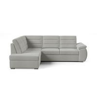 ECKSCHLAFSOFA - Ecksofa Gardenia - Grau - Links - Grau, Holzwerkstoff (264/190cm) - Möblo