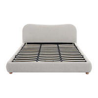 BETT mit Bettkasten - 2 Personen - Stoff - Beige - - Beige, Textil (180/200cm) - Vente-Unique