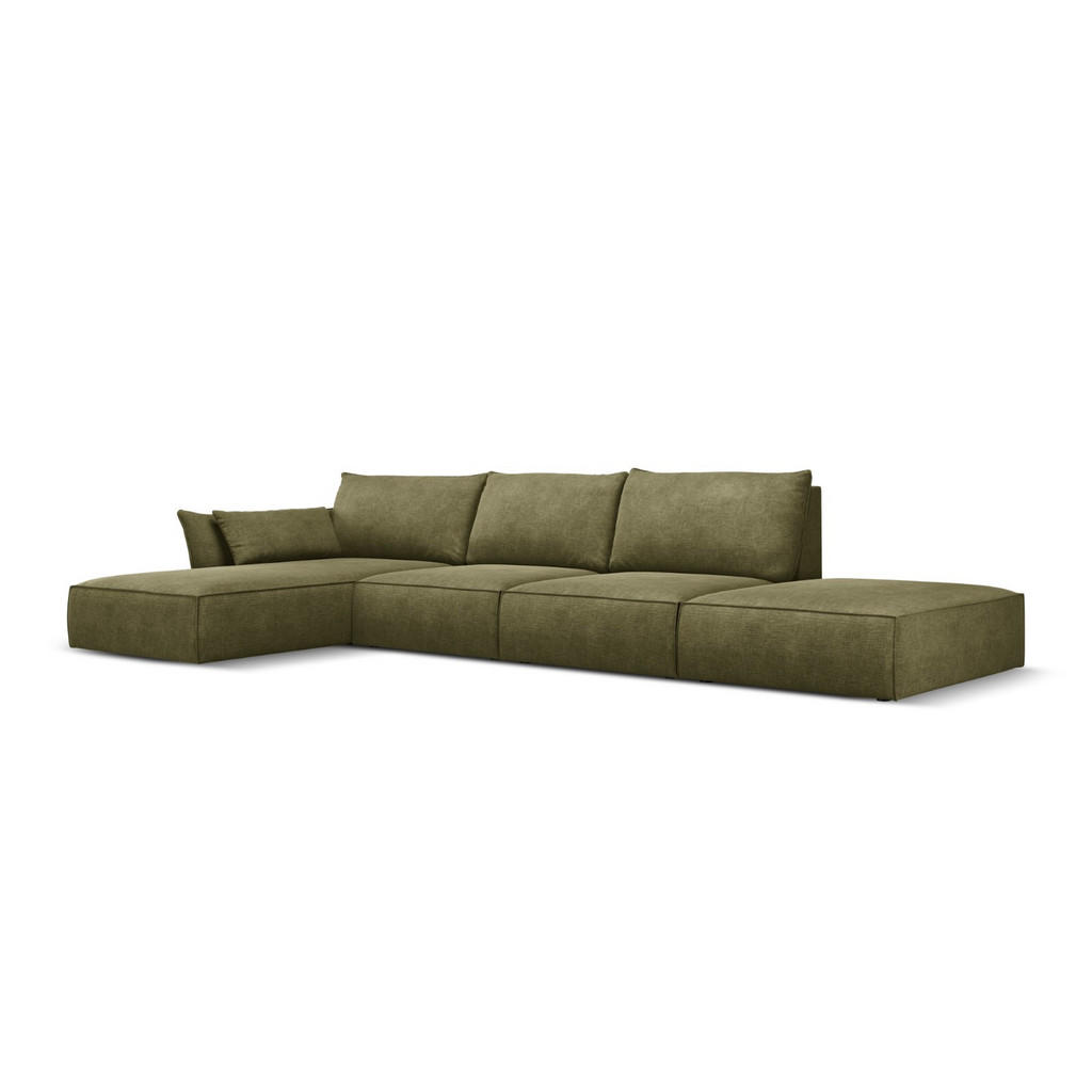 Thumbnail - Micadoni Ecksofa, Grün, Textil, 5-Sitzer, L-Form, 364x171 cm, Hergestellt in Europa, Oeko-Tex®, Wohnzimmer, Sofas & Couc...
