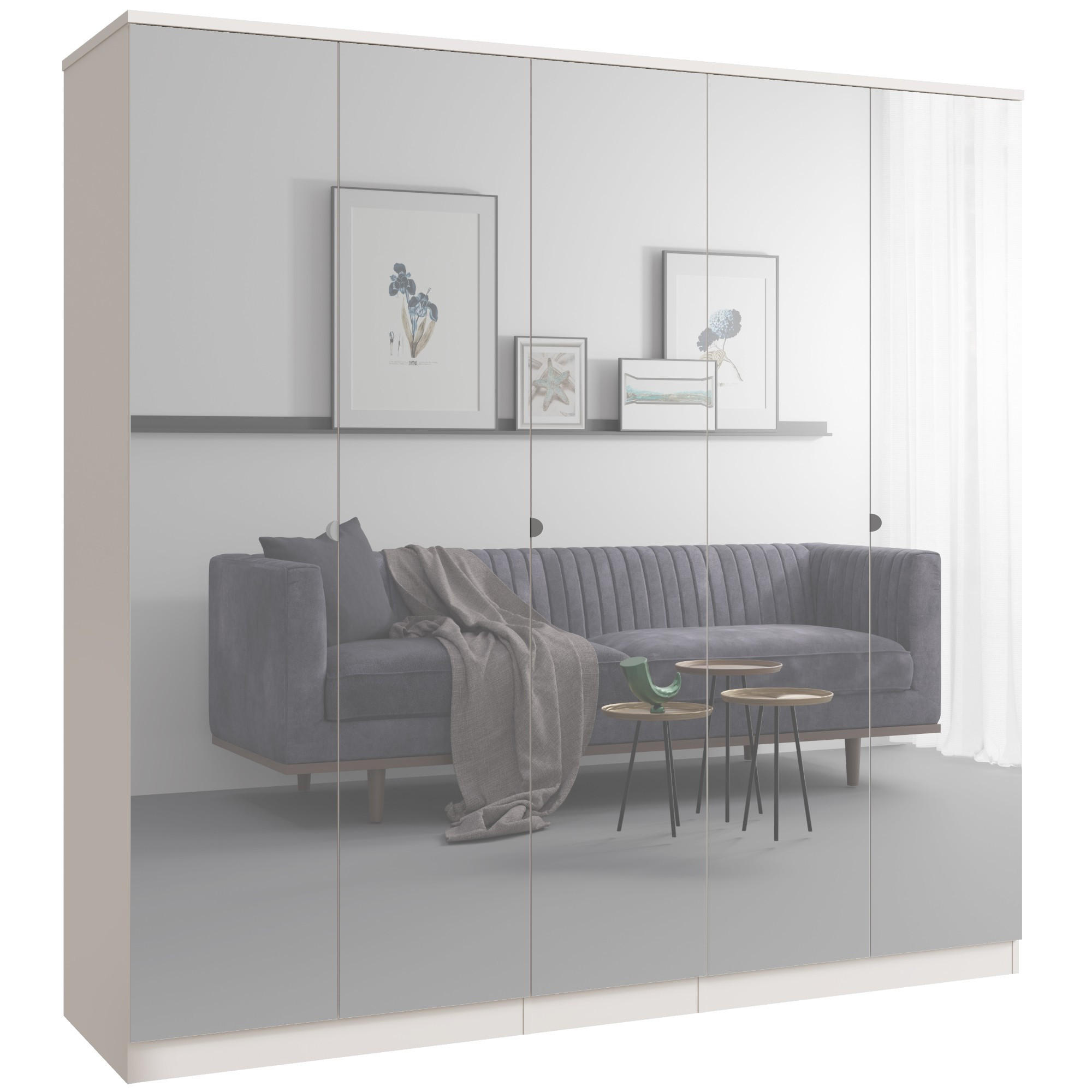 mzm24 Drehtürenschrank Kaschmir 201x200x60 cm