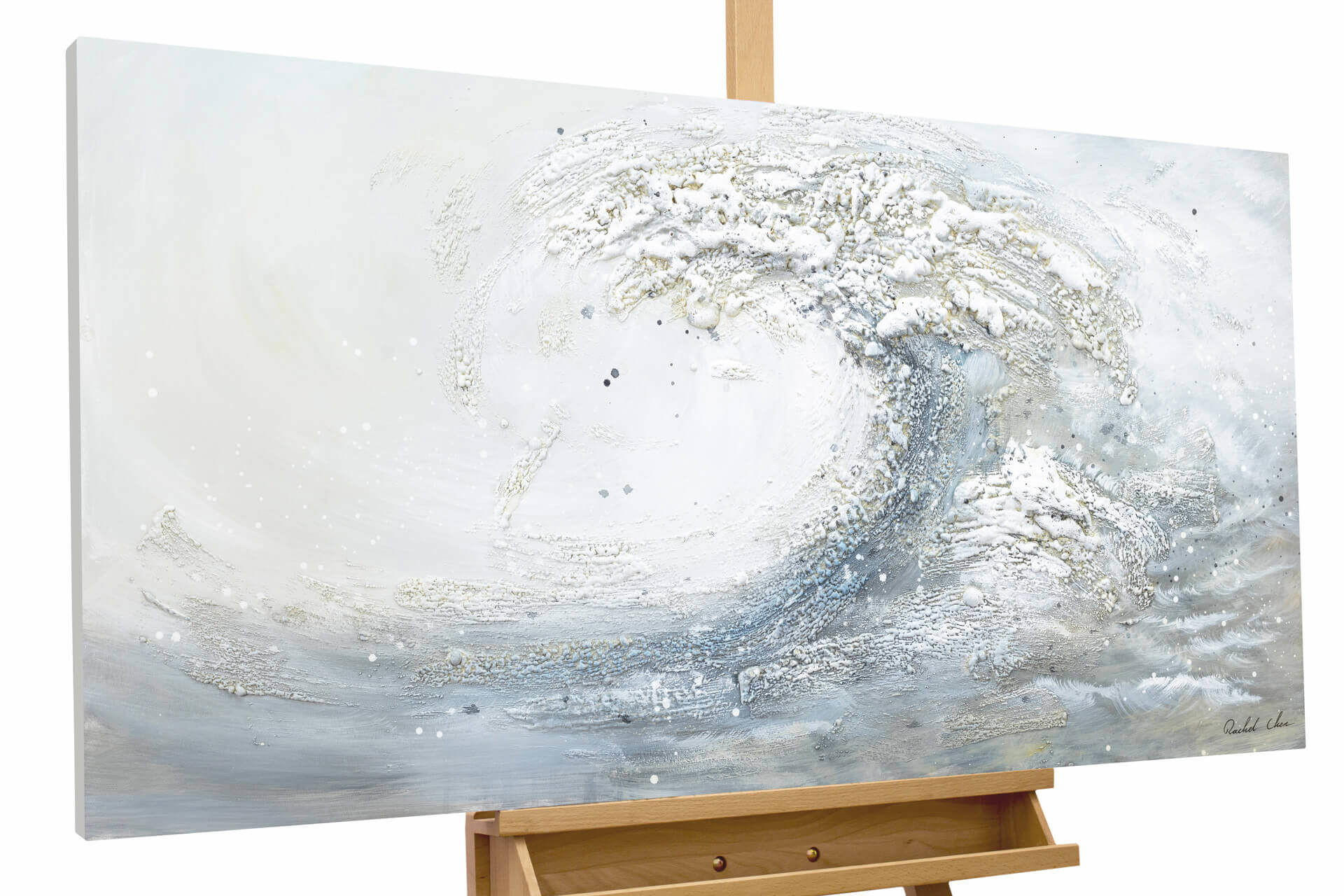 ACRYLBILD HANDGEMALT 120/60 cm - Grau, Holz/Textil (2/60cm) - KUNSTLOFT