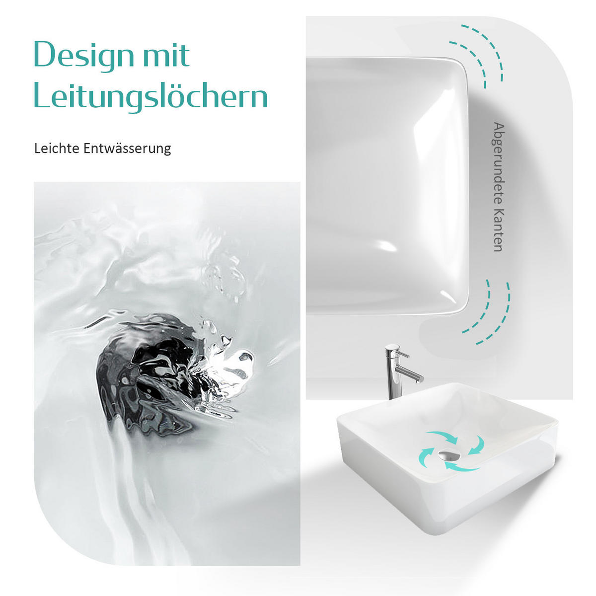 KUNDENDIENST - Weiß Hochglanz, Keramik (39.5/12/59.5cm) - EMKE