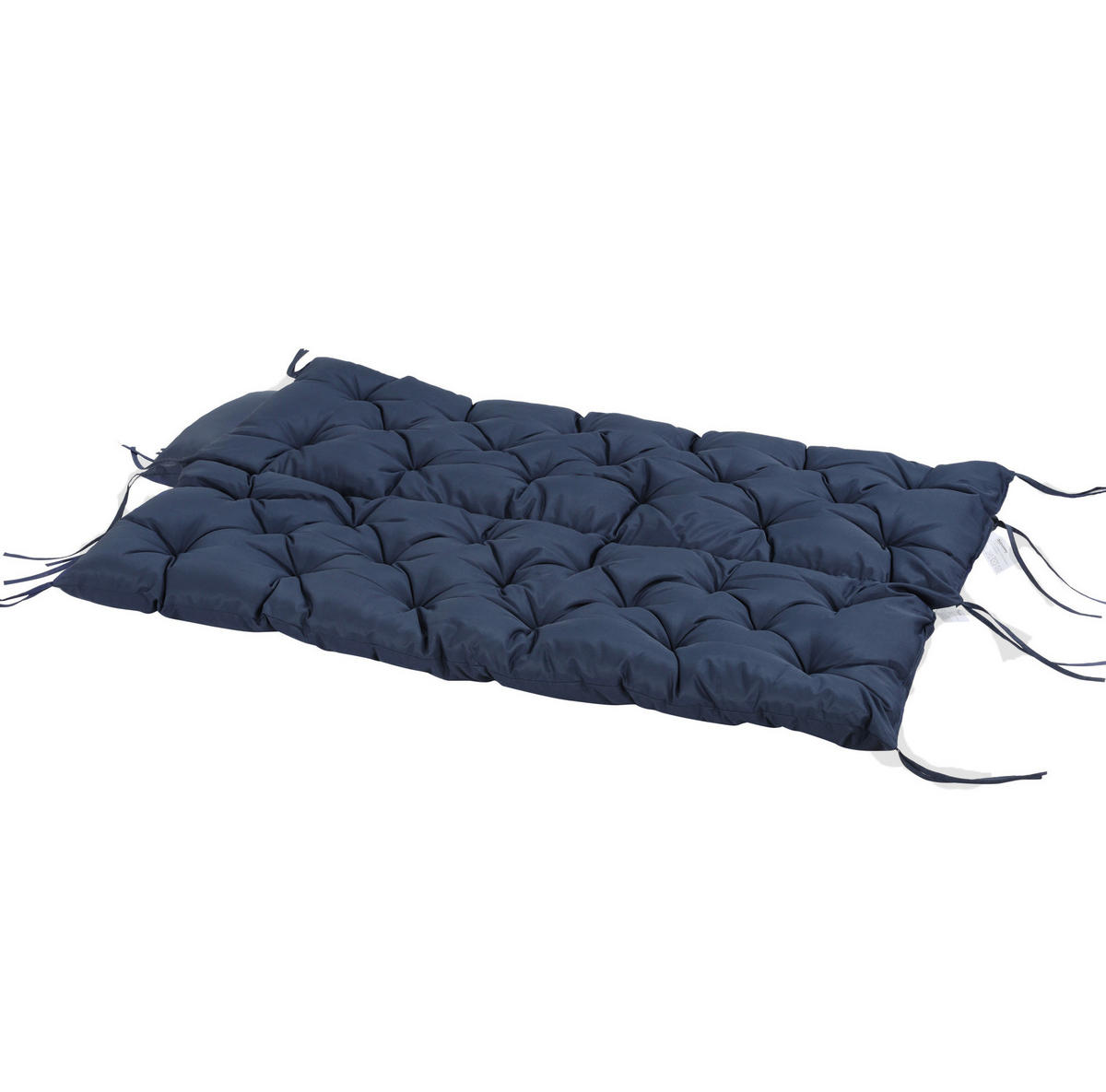 BANKAUFLAGE aus Polyester 150x98x8 cm in Blau mit 6 Bändern - Blau, Textil (98/8/150cm) - Modfu