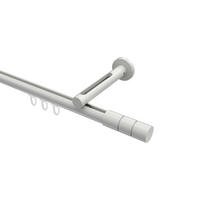 INNENLAUF-GARDINENSTANGEN-SET Siteno Elanto 400 cm (geteilt in 2 x 200 cm), 1-läufig, 20 mm Ø Weiß - Weiß, Metall (400cm) - INTERDECO
