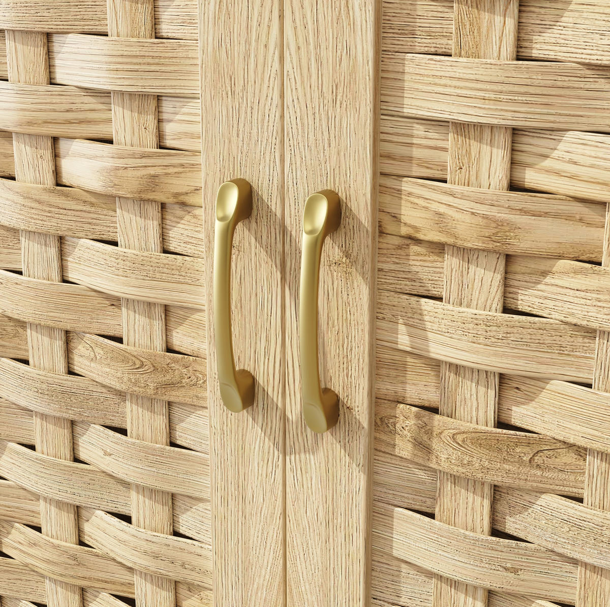 HOCHSCHRANK mit LED 120 x 40 x 180 cm MDF Glas Natural - Braun, Glas (40/180/120cm) - Meubliv