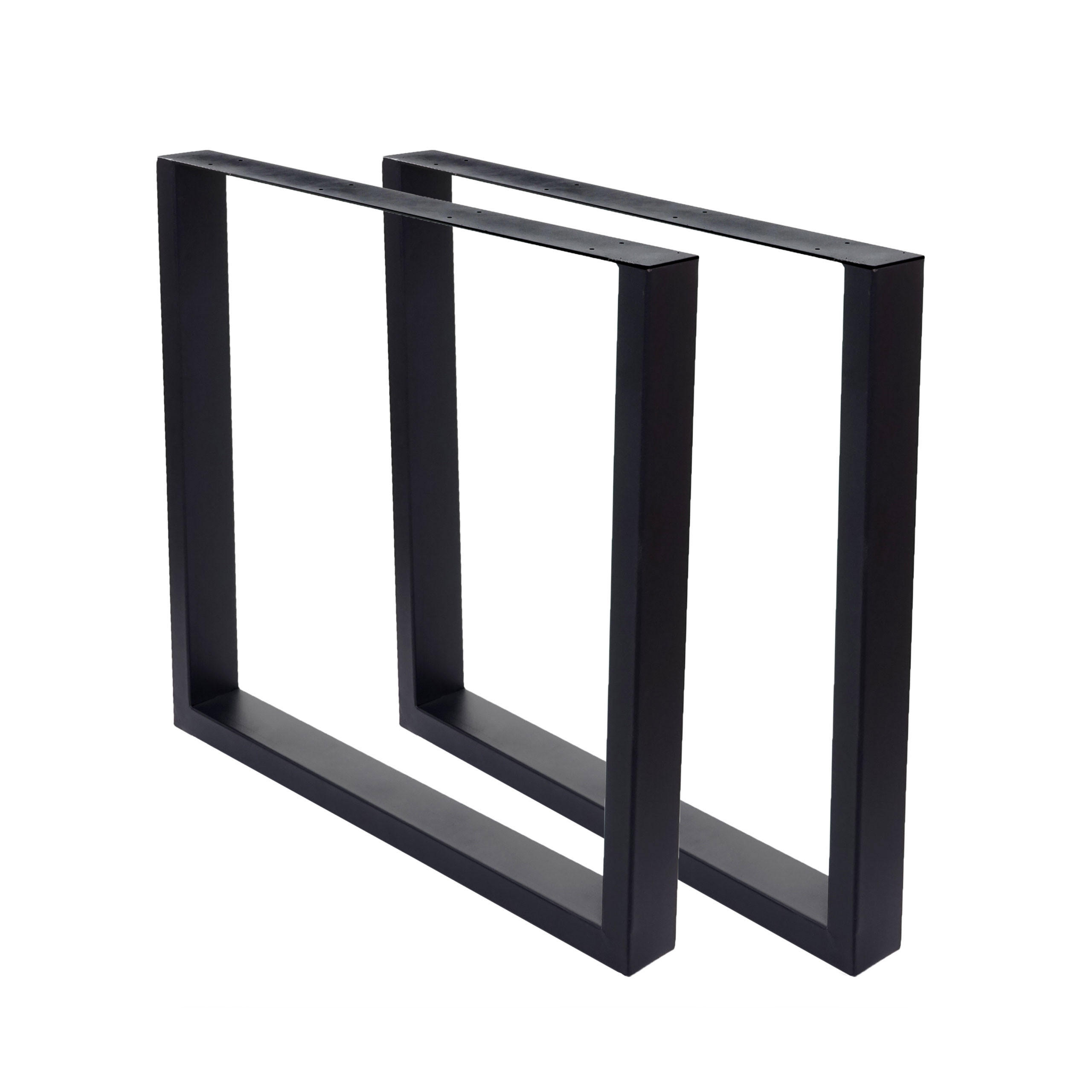 TISCHBEIN Schwarz 2er-Set - Schwarz, Metall (80/74/8cm) - MCW