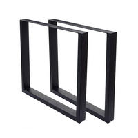 TISCHBEIN Schwarz 2er-Set - Schwarz, Metall (80/74/8cm) - MCW