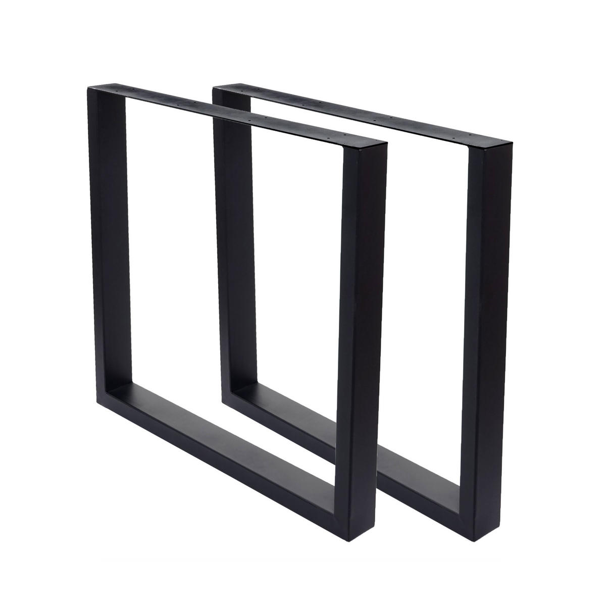 TISCHBEIN Schwarz 2er-Set - Schwarz, Metall (80/74/8cm) - MCW