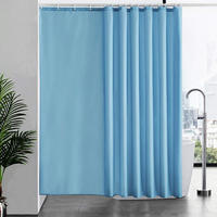 DUSCHVORHANG Hellblau 244 x 200 cm - Hellblau, Textil (244/200cm)